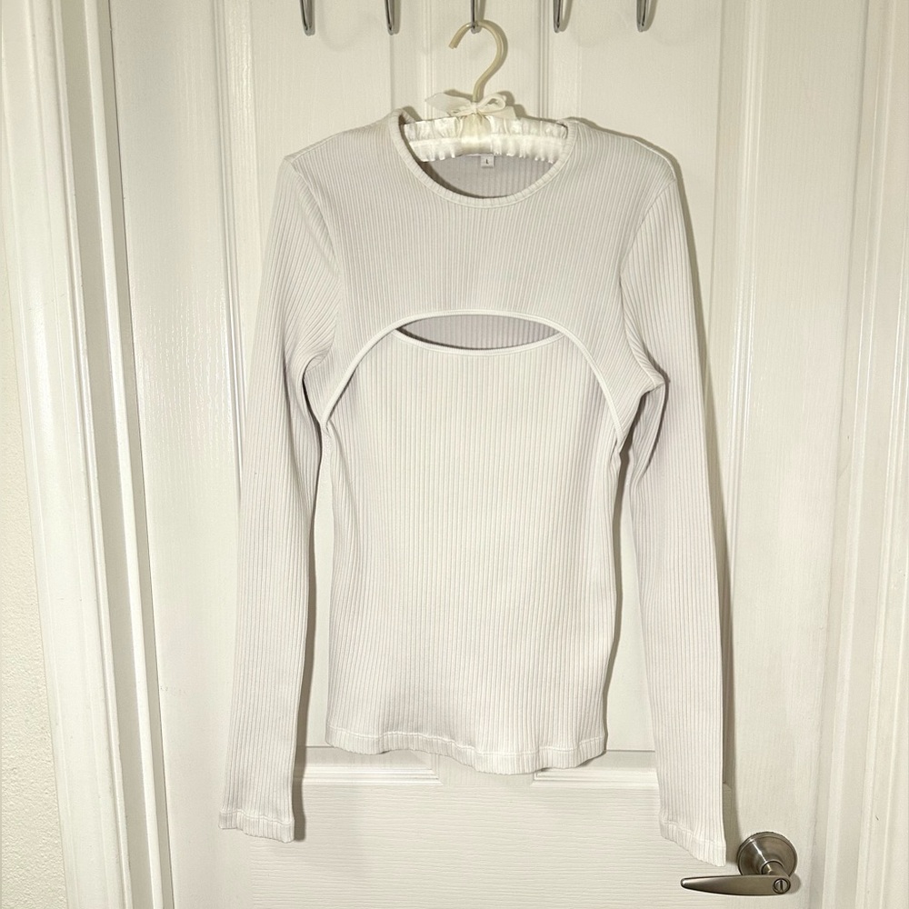 AGOLDE • Lyza Cut Out Rib Top